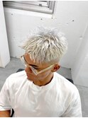 ホワイトカラー　短髪　アップバング