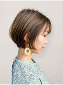 白髪染めOK◎小顔ショート×大人ハンサムヘア秋カラー白髪ぼかし