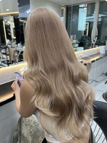 ラピス 渋谷本店(Lapis) ミルクティーベージュ/ブリーチカラー/髪質改善/レイヤーカット