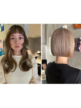 ダメージを抑えながらブリーチカラーが楽しめる♪ハイトーンボブの組合わせも◎[ブリーチ/ボブ]