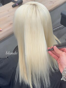 ベレーザ 渋谷(BELEZA) 18086髪質改善ストレートホワイトブロンドミルクティーブロンド