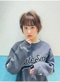 ハンサムショート/丸みショートボブ/20代30代40代50代/顔周り