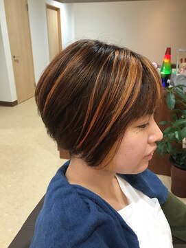 コパン(copain) ハイライトうっすらオレンジ＋インナーイエロー