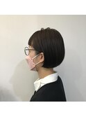 ミニボブ×アッシュグレージュ