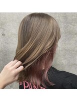 モア(more)&nbsp;【彦根】ダブルカラー　ベージュ×ピンク