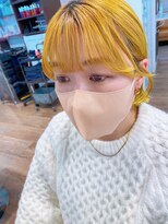 レボルトヘアー 松戸店(R-EVOLUT hair)&nbsp;外ハネイエローボブ