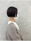 デザインカラーぱつっとミニボブ
