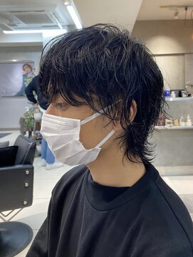 ヴェイン 渋谷(vain) 襟足長めメンズパーマウルフ