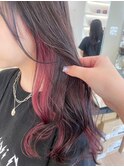 イヤリングカラーピンク