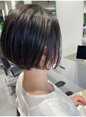 切りっぱなしボブ/美髪/ピンクブラウン[佐賀駅]