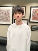 スタイリングなしのナチュラルマッシュショート