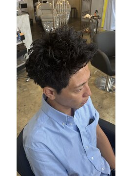 ルーメン 岐阜(ROOO MEN) メンズショートカットツーブロックツイストスパイラルパーマ
