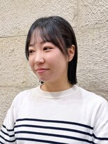 ハピネス 河原町店(Happiness)&nbsp;ワンレンボブ　顔まわりカット　京都美容室　進詩織