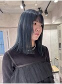 藤沢/ブリーチ/ダブルカラー/モスグリーン/顔まわりレイヤー