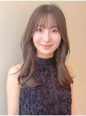 透け感シースルーバング◎大人可愛いロングくびれロングレイヤー