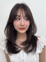 ロンドメリア 天神大名店(Lond Melia)&nbsp;小顔に見せるミディアムヘア/韓国ヘア/暗めカラー