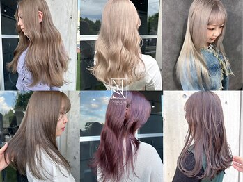 メゾン(Maison)の写真/【透明感を出したい方に♪】ハイトーンもお任せ◎赤味が強くでやすい髪も、淡くやわらかい透明感カラーに☆