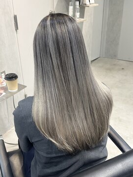 ラック(LUCK) バレイヤージュ/船橋/くすみベージュ/細めハイライト