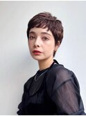 大人ベリーショートツィギーヘアベリーブラウン丸顔K20260628