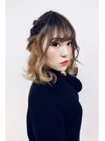 シエ バイ ケンジ 湘南台(sie by KENJE)&nbsp;ダークパープル/ナチュラルショート/夏のヘアアレンジ/湘南台