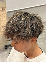 ビーテックバイゼン 山科店(B-TECH by Zen)&nbsp;波巻きパーマ×茶髪×ハイライト