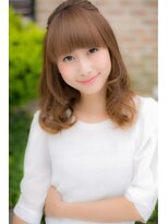 エヌアンドエーコンティ(N&A CONTi)&nbsp;大人ガーリー×シフォンカール×鎖骨ミディアム