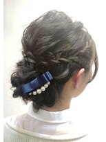 ヘアーアンドメイク フォルス(HAIR&MAKE FORS)&nbsp;【FORS】西田ゆか　結婚式にオススメ　綺麗め編み込みアレンジ