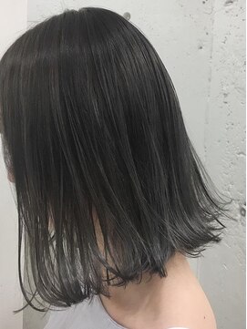 ブルーフェーセス 表参道(blue faces) 『blue faces』スモーキーグレーグラデーション×ロングボブ