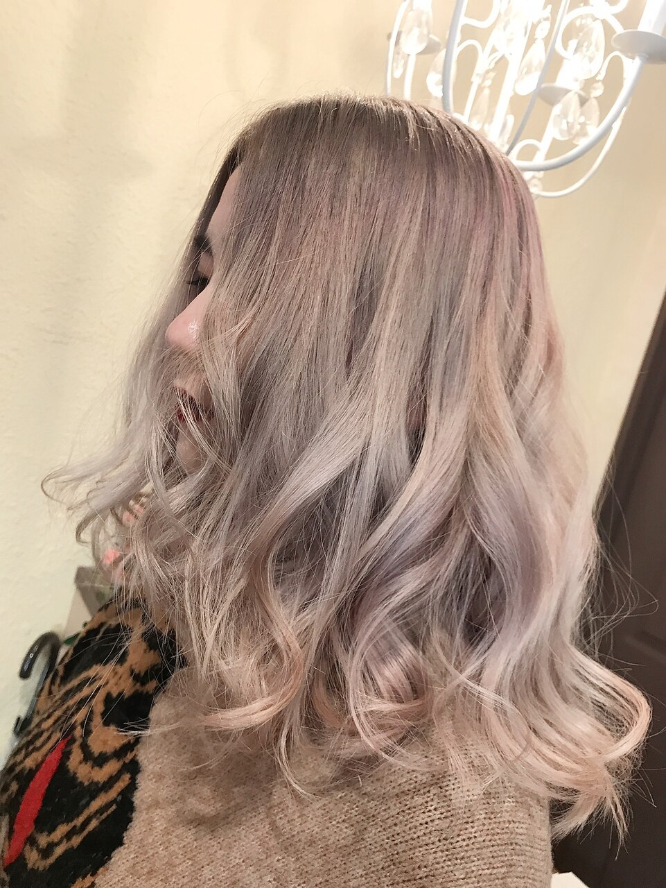 PNK☆Glam Lips☆グラデーション FUR ブルゾン グラデーションウィッグ特集 ホイップカールロング×4ニュアンス