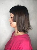黒髪レイヤー外ハネボブ