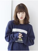 【Rire尚平】外ハネミディー☆イルミナカラーグレージュ