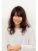 セミロング 【 大人かわいい × ロブ × ボルドーカラー 】