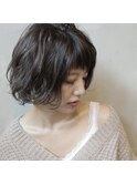 フラッフィーボブ♪眉上バング×ニュアンスパーマ　20・30代