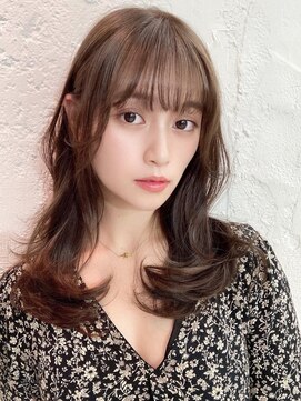 コア 銀座(COA) マロンベージュ/極細ハイライト/かきあげバング[銀座]