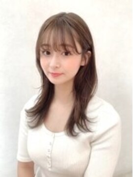 ジュネス 銀座(JYUNESU) オフィスヘア・外ハネロング ☆ グレーベージュ