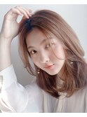 内巻きミディアム/エレン池袋/小顔カット/髪質改善