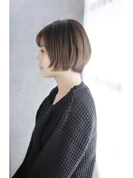 シュシュット(chouchoute) 韓国ボブレイヤーロンググレーベージュ黒髪質改善前髪パーマ/122