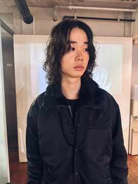 ノラジャーニー(NORA Journey) メンズパーマメンズボブウルフミディアムヘア