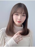 艶感前髪ワンカールサイドバングくびれ丸みヘア美髪大人美人