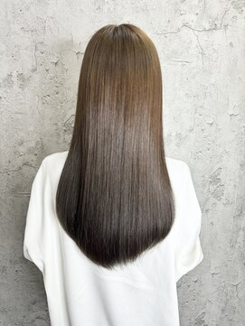 ルーツアイリー 心斎橋(ROOTS IRIE) 髪質改善 髪質改善カラー 暗めカラー 艶感 ストレート 美髪