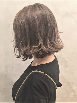 アールヘア(ar hair) 切りっぱなしボブ☆ピンクベージュ
