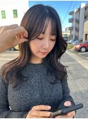 シースルーバング☆寒色☆顔周りカット