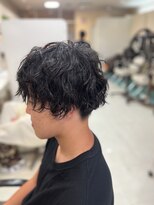 モナミ美容室 緩め波巻きウェーブ
