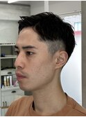 メンズツーブロック刈り上げアップバングメンズカット