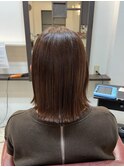 ぱつっとボブ×髪質改善縮毛矯正