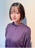 切りっぱなし小顔ミニボブカット