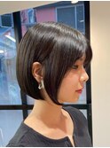ブリーチハイトーンホワイトグレージュダブルカラーボブ/新宿