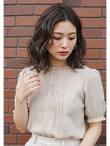 フルショウ 小牧(FURUSHO)&nbsp;20代30代40代大人可愛いボブパーマウェーブヘアダークブラウン