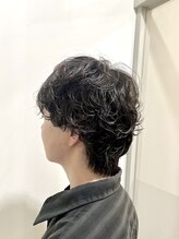 マッシュウルフ×ニュアンスパーマ【大島未結】【マッシュウルフ/メンズ】