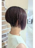 2ブロック　アシンメトリーショートボブ